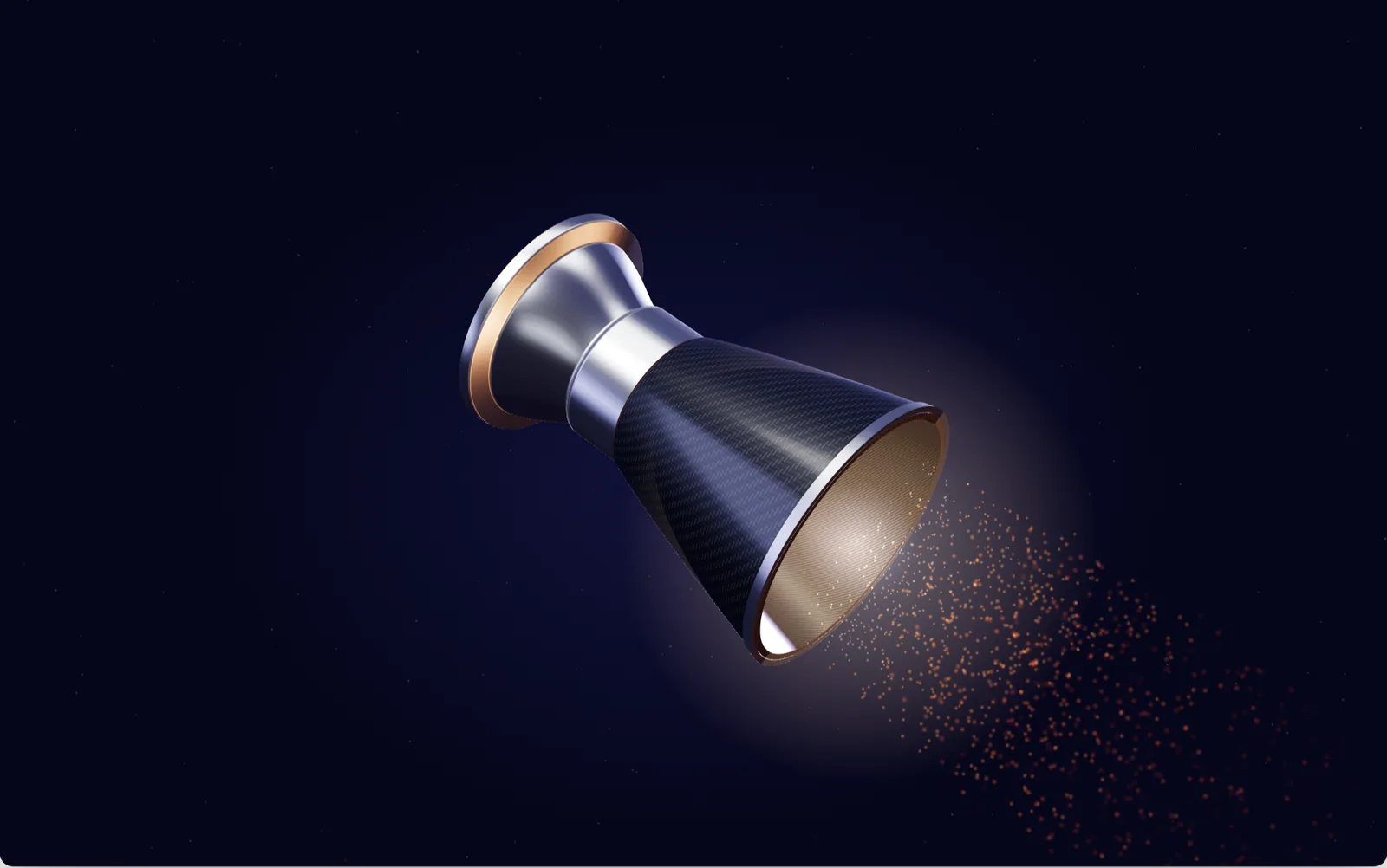 A solid-motor nozzle in 3D